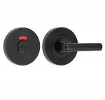 Smooth as Silk Mat Black Easy Bathroom Knob Turn & Release (JMB355)